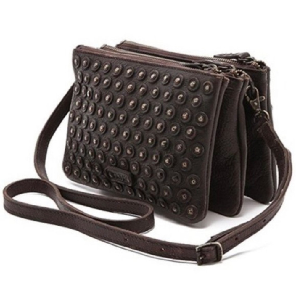 Frye Jenna Leather Studded Crossbody Bag